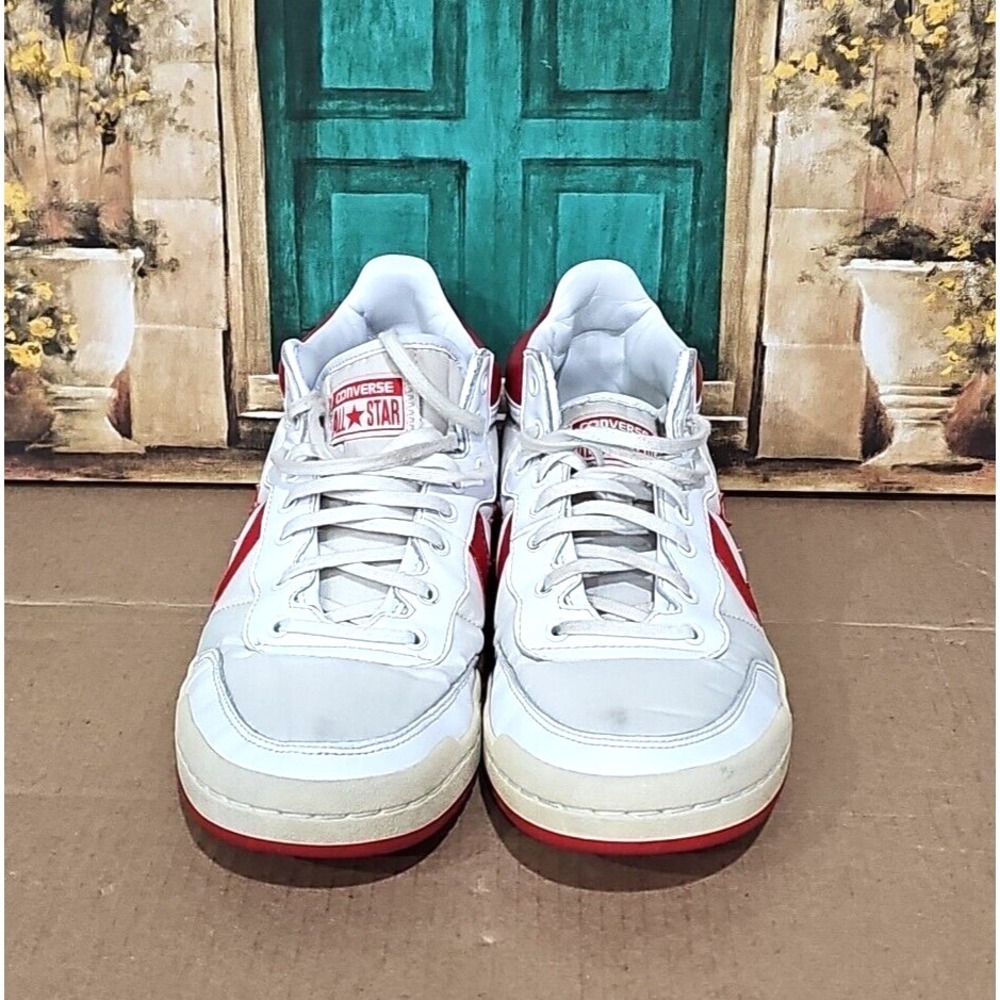 Converse Fastbreak 83 Mid White Casino Red Shoes Men's Sz 10 Women's Sz 11.5 - Picture 7 of 8